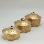 Handcrafted Metallic Gold Boxes