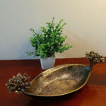 VrikshaPatra Thaal – Brass Leaf Platter - Image 2