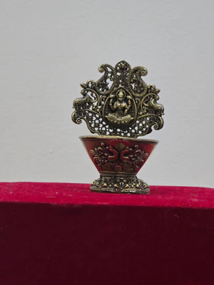 Golden Gaja Lakshmi Diya Decorative Oil Lamp Set of 2