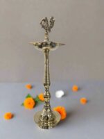 Oil Lamp Peacock Design Brass Table Diya