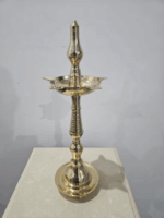 Tangerine Brass Traditional Kerala Oil Lamp