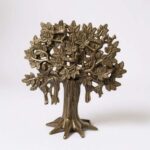 Kalpvriksh – 8 Inch Metallic Gold Brass Tree Sculpture