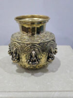 Kalash Lota for Puja, Engraved Ashtalaxmi Kalash