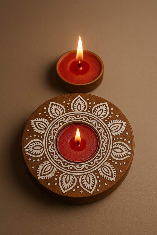 6-Candle Holder Set with Box Stand