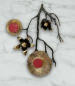 brass flower tea light holder