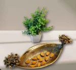 VrikshaPatra Thaal – Brass Leaf Platter