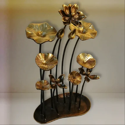 Padma Vanam Handcrafted Brass Lotus Bouquet