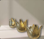 Swarn Kamal Brass Lotus Wall Décor / Door knob / Handle/ Mandir Door (Set of Two) - 10 Leaf - Image 3