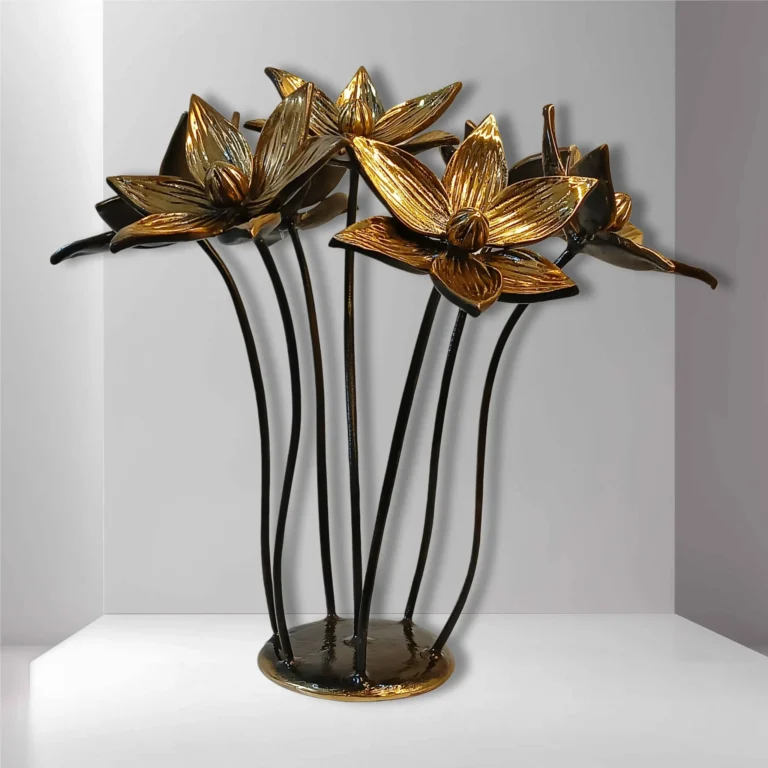 Kamal Kunj Handcrafted Brass Lotus Bouquet