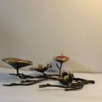 Brass flower tea light holder - Image 2